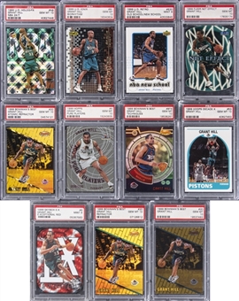 1999 Grant Hill Multi Brand Card Collection (11 Different PSA Graded Cards) - Featuring Hoops "Pure Players" /100 & Bowmans Best Atomic Refractor /100